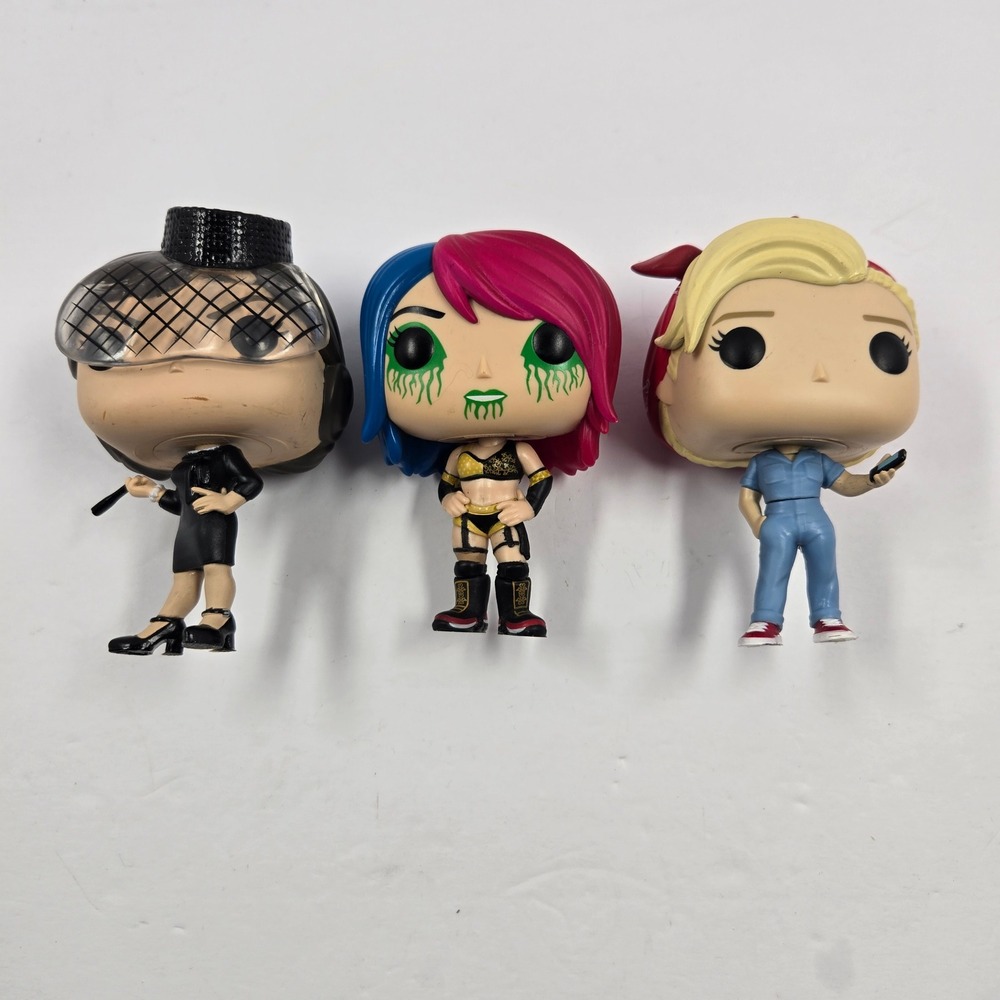 Funko Pop Parks Rec Janet Snakehole Leslie Knope Asuka WWE Loose Lot